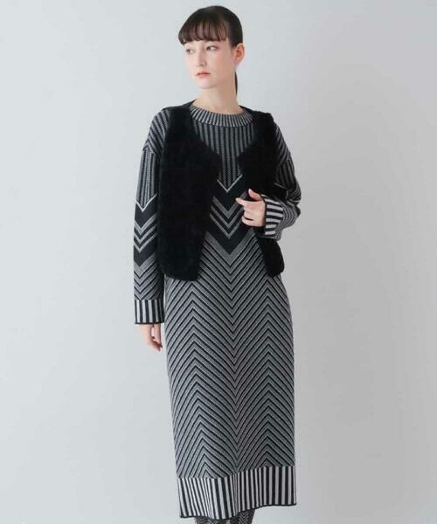 ヒロココシノ　2wayエコファーダウンコート　ブラック　Mサイズ　希少デザイン