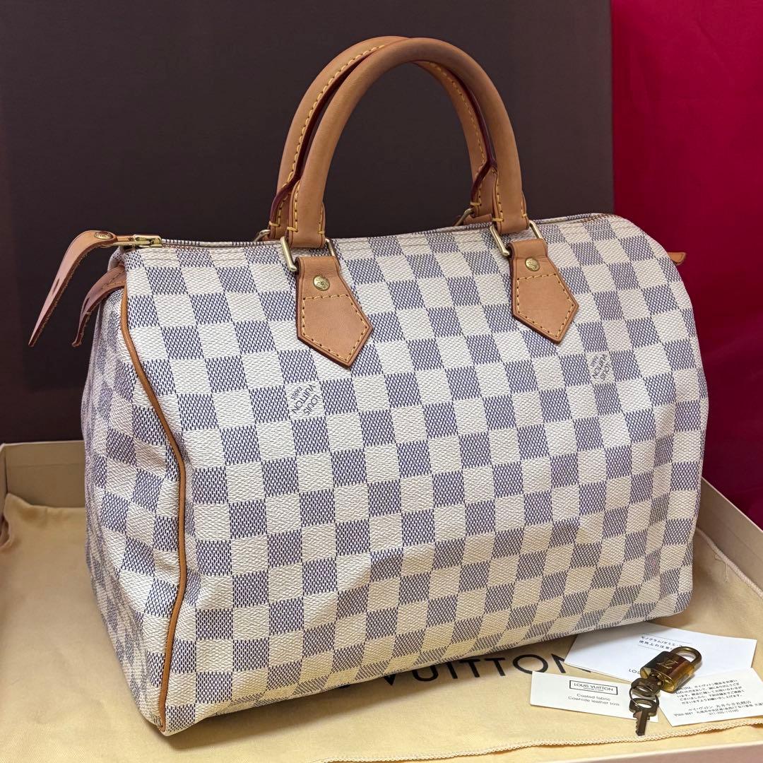 極美品！ルイヴィトン☆スピーディ30 ダミエ アズール