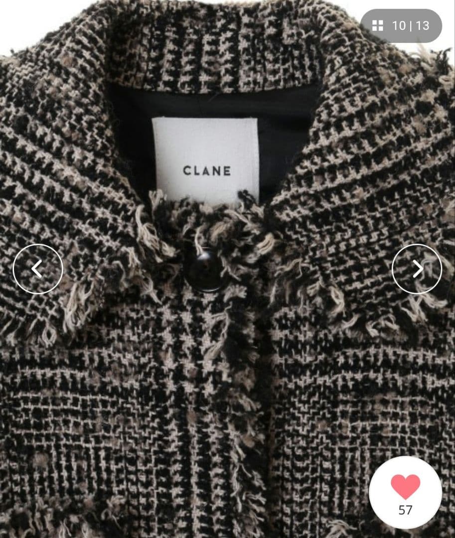 【CLANE】MIX TWEED BLOUSON サイズ1