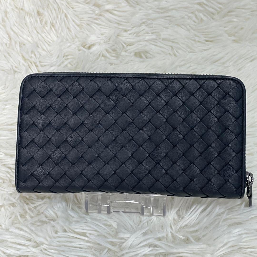 極美品 ラウンドファスナー イントレチャート リッシュブルジョン デンハマノ 黒