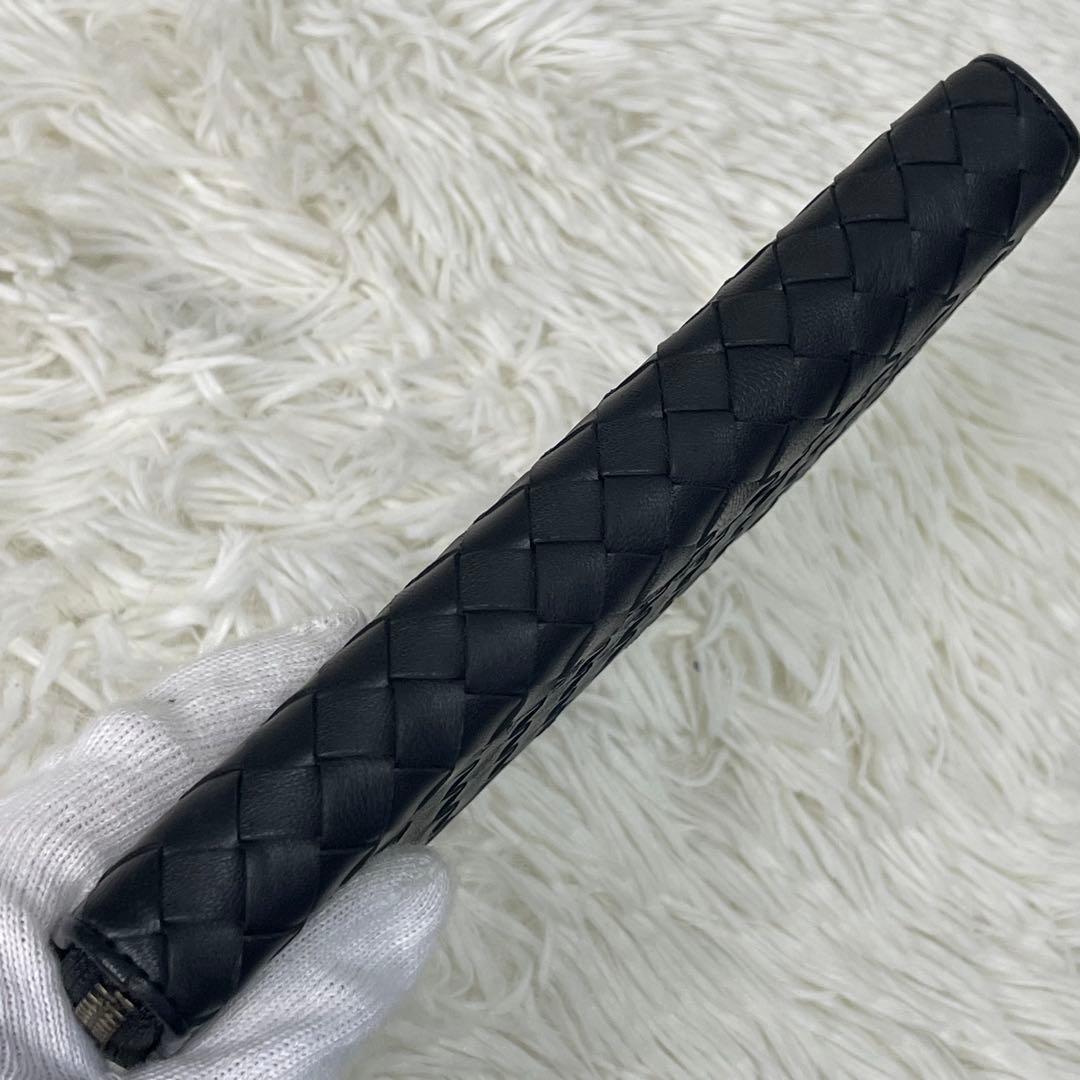 極美品 ラウンドファスナー イントレチャート リッシュブルジョン デンハマノ 黒