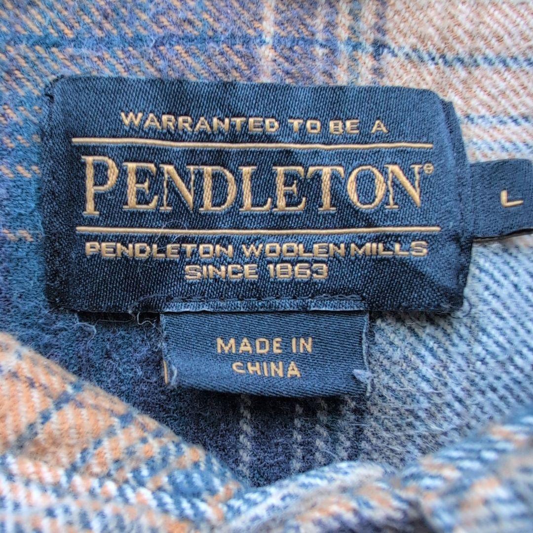 b*e様 ペンドルトン BORNSIDE チェック ネルシャツ ブルー系 Lサイ