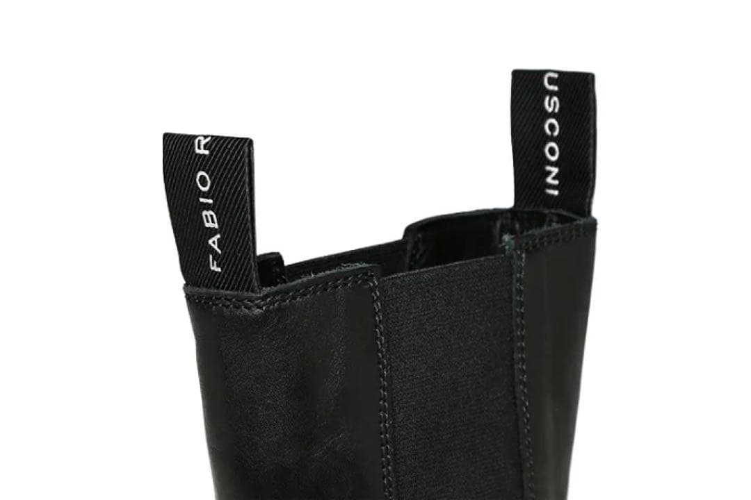 FABIO RUSCONI トラックソールサイドゴアブーツ ロゴ