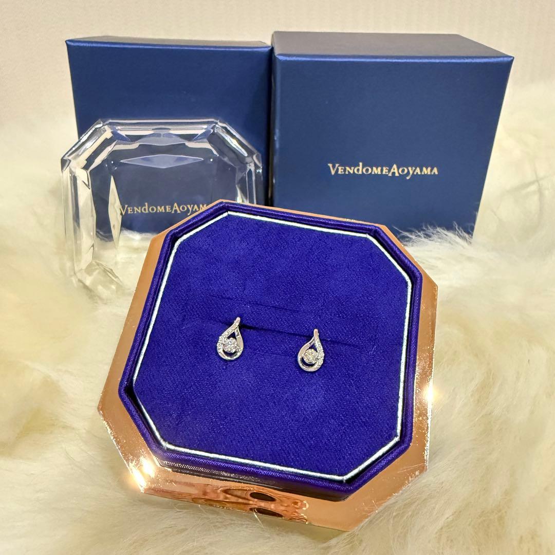 VENDOME AOYAMA雫ダイヤモンド PT950ピアス
