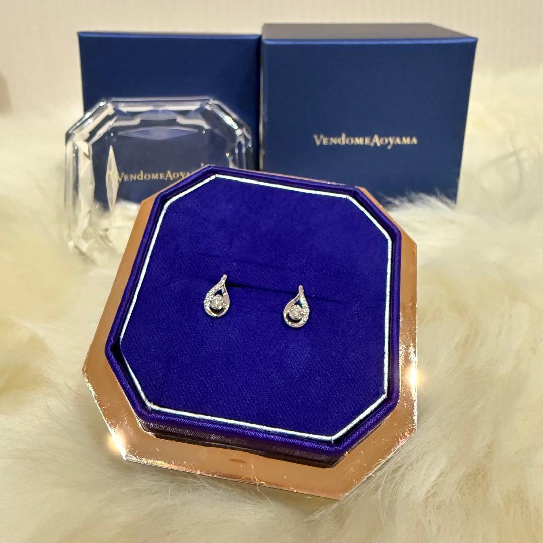 VENDOME AOYAMA雫ダイヤモンド PT950ピアス