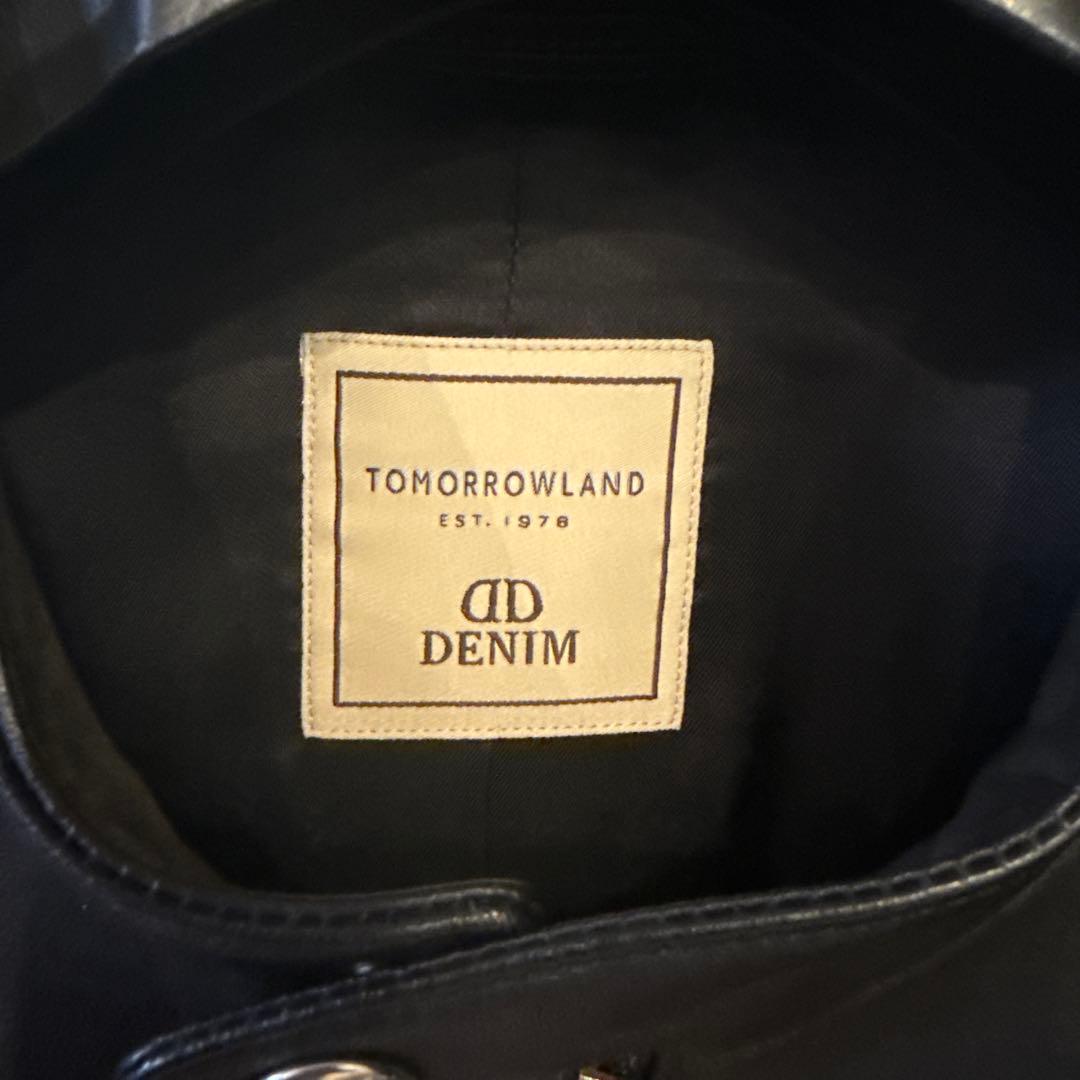 TOMORROWLAND DENIM ブラックレザーライダースジャケット
