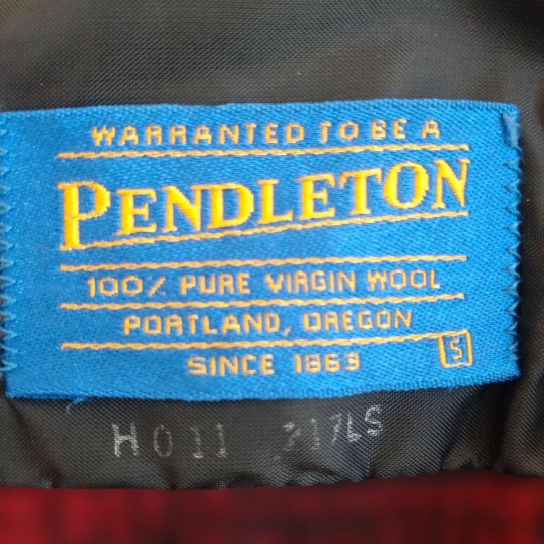 90s ペンドルトン オンブレシャツ 赤黒 アメリカ製　ウール