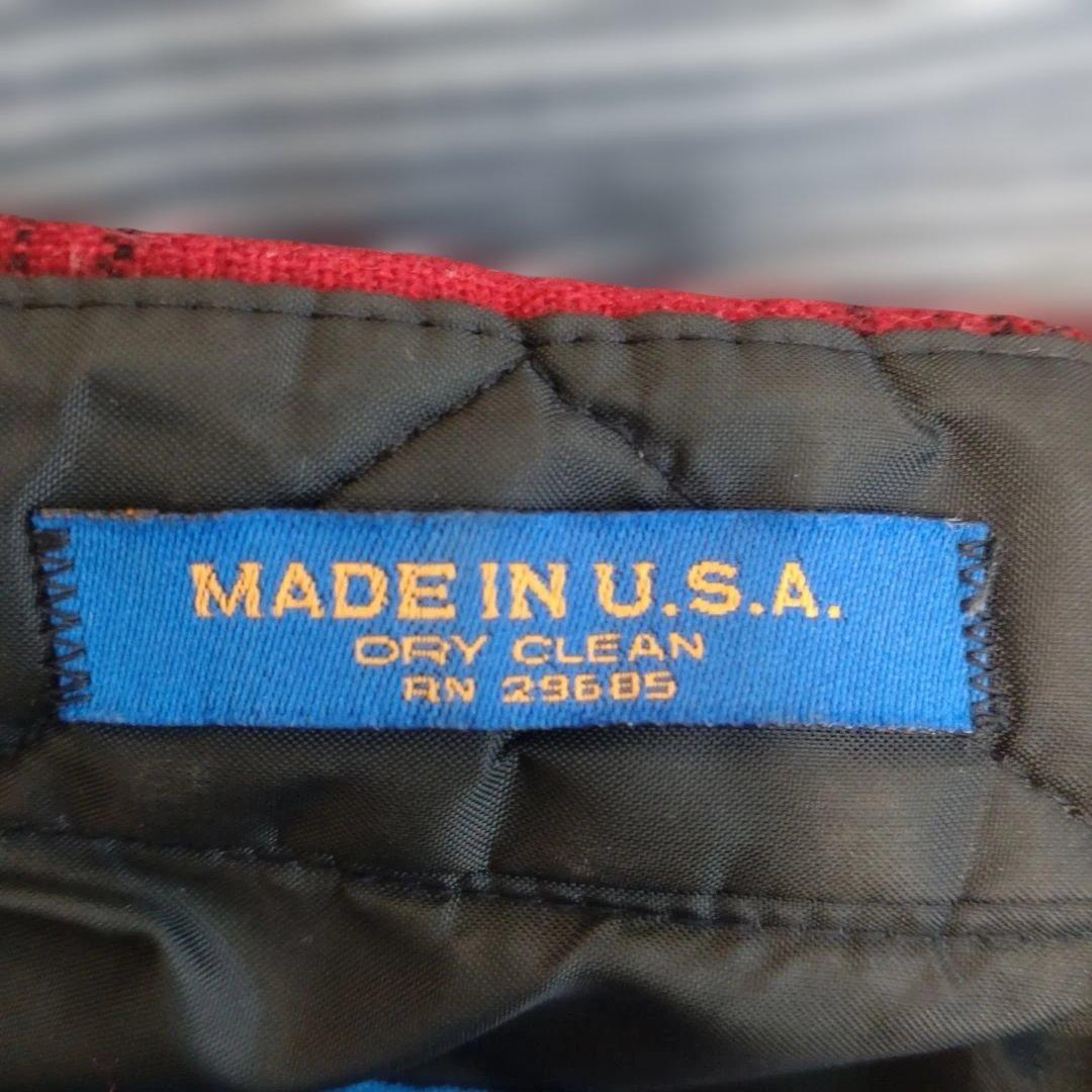 90s ペンドルトン オンブレシャツ 赤黒 アメリカ製　ウール