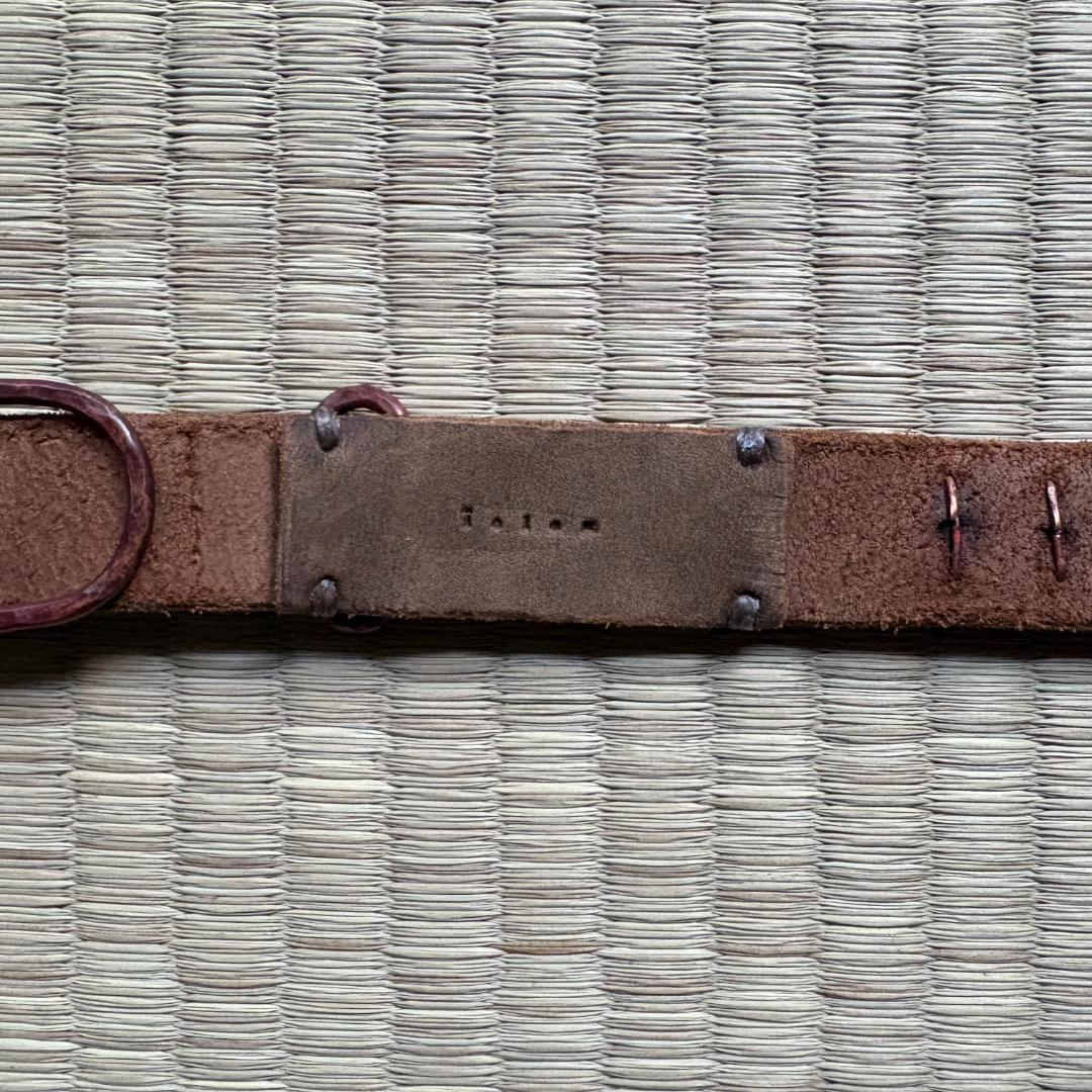 【美品】iolom Copper Narrow Long Belt Oliva