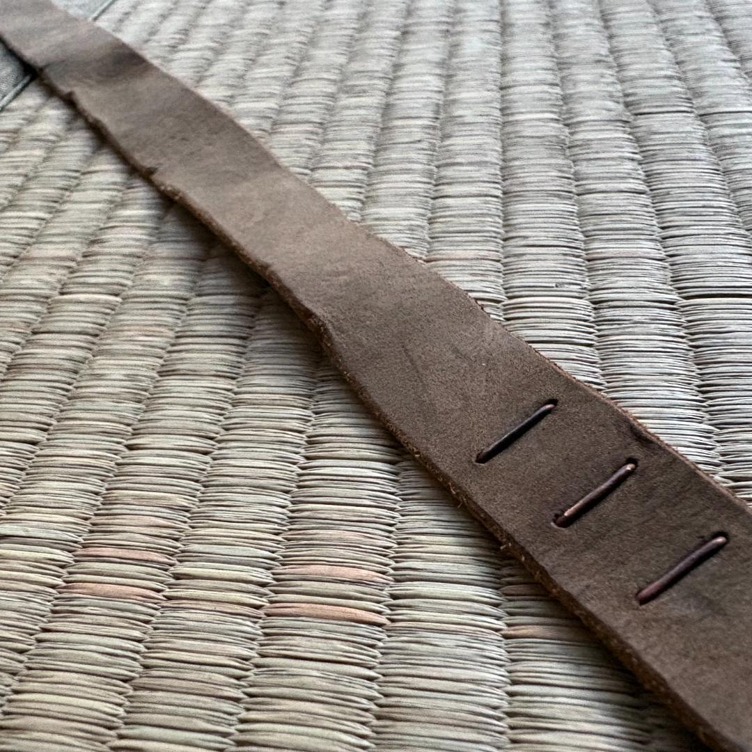 【美品】iolom Copper Narrow Long Belt Oliva