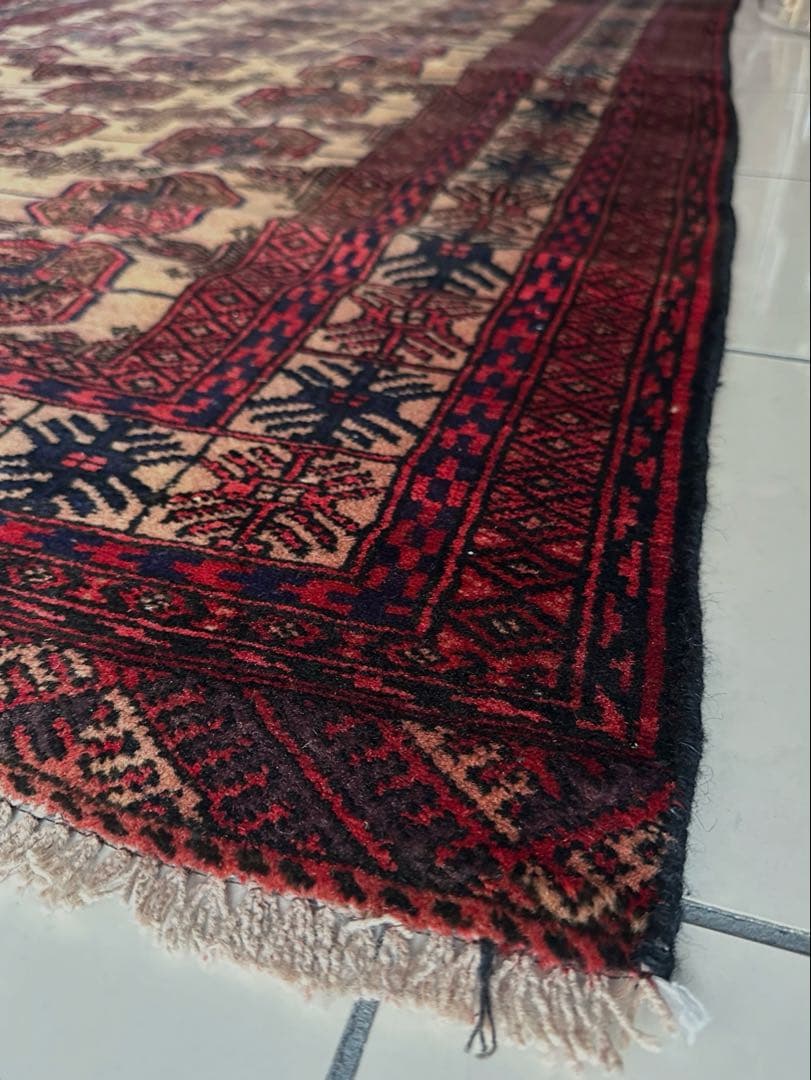 174×121 ヴィンテージラグ　バルーチ　手織ラグ