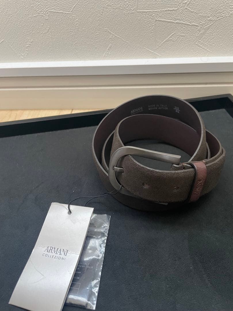 ARMANI アルマーニ ベルト 新品　送料無料　タグ付き　カジュアル　シンプル