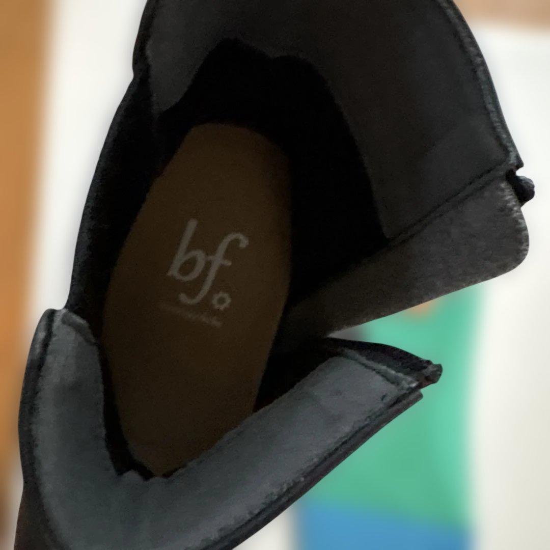 BeauFort 4109 ブラック23.0cm サイドゴアショートブーツ極美品