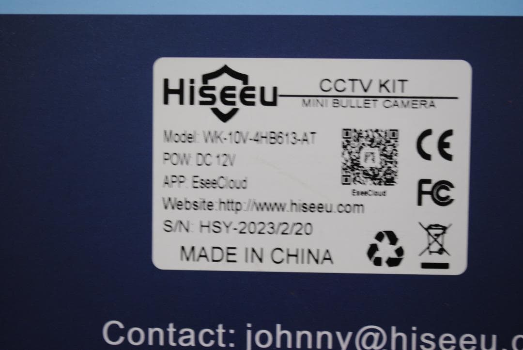 [1096] Hiseeu Wireless NVR Kit 防犯カメラセット