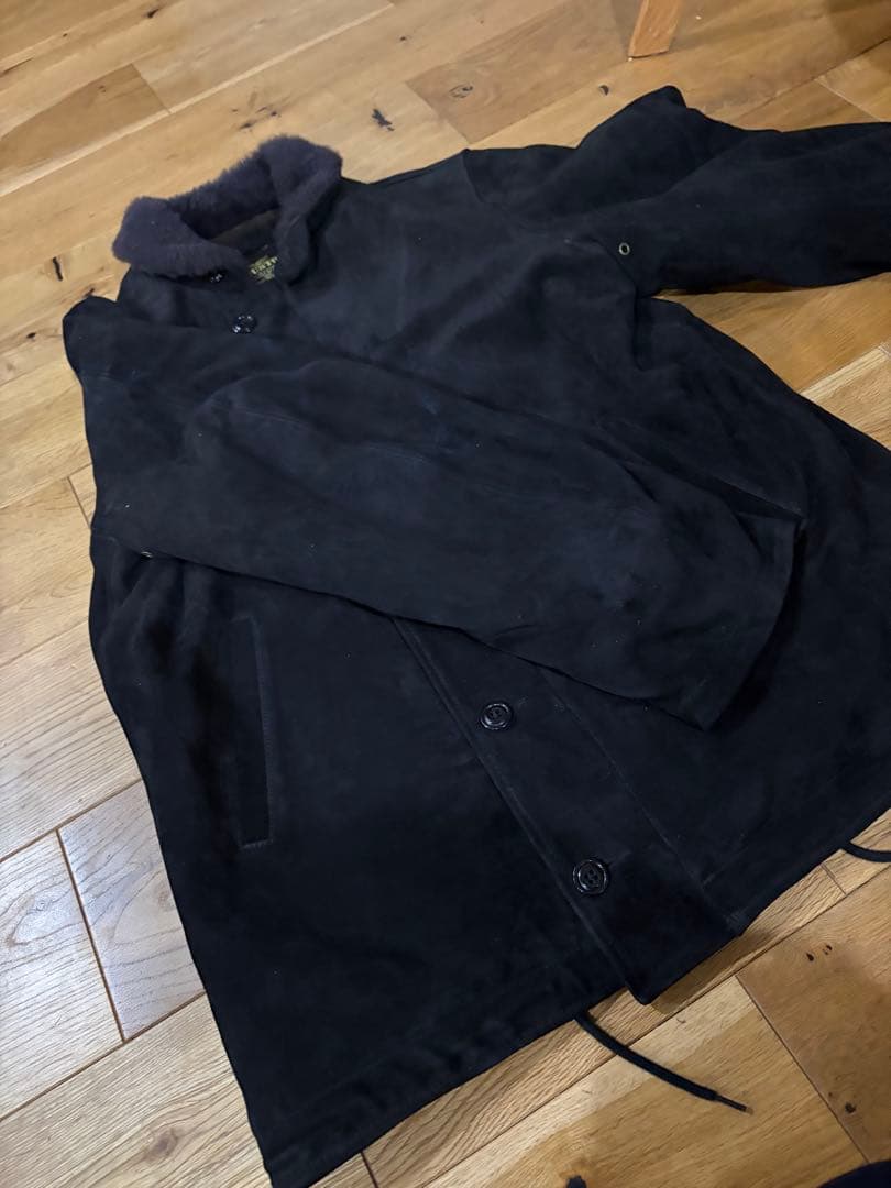 極美品XXL HOUSTON カウスウェードレザー N-1 デッキジャケット44