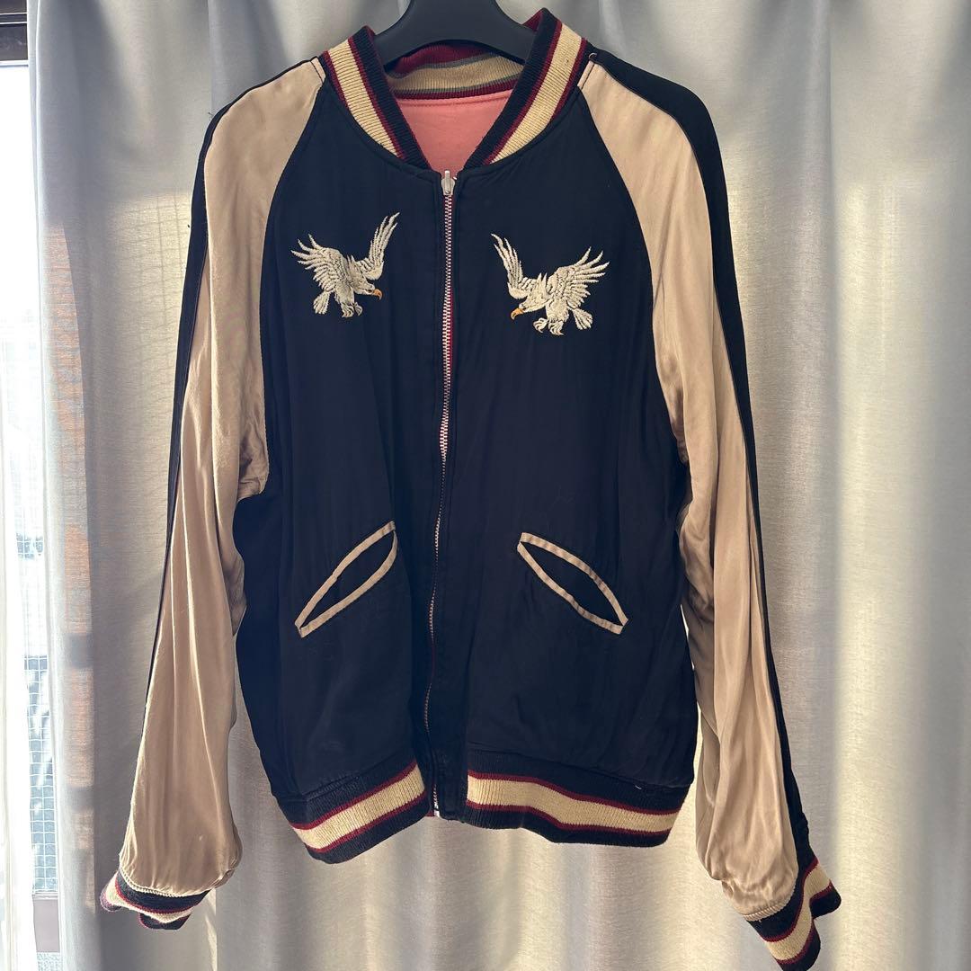 HOUSTON スカジャン　リバーシブル　腕犬ぞり　アラスカ