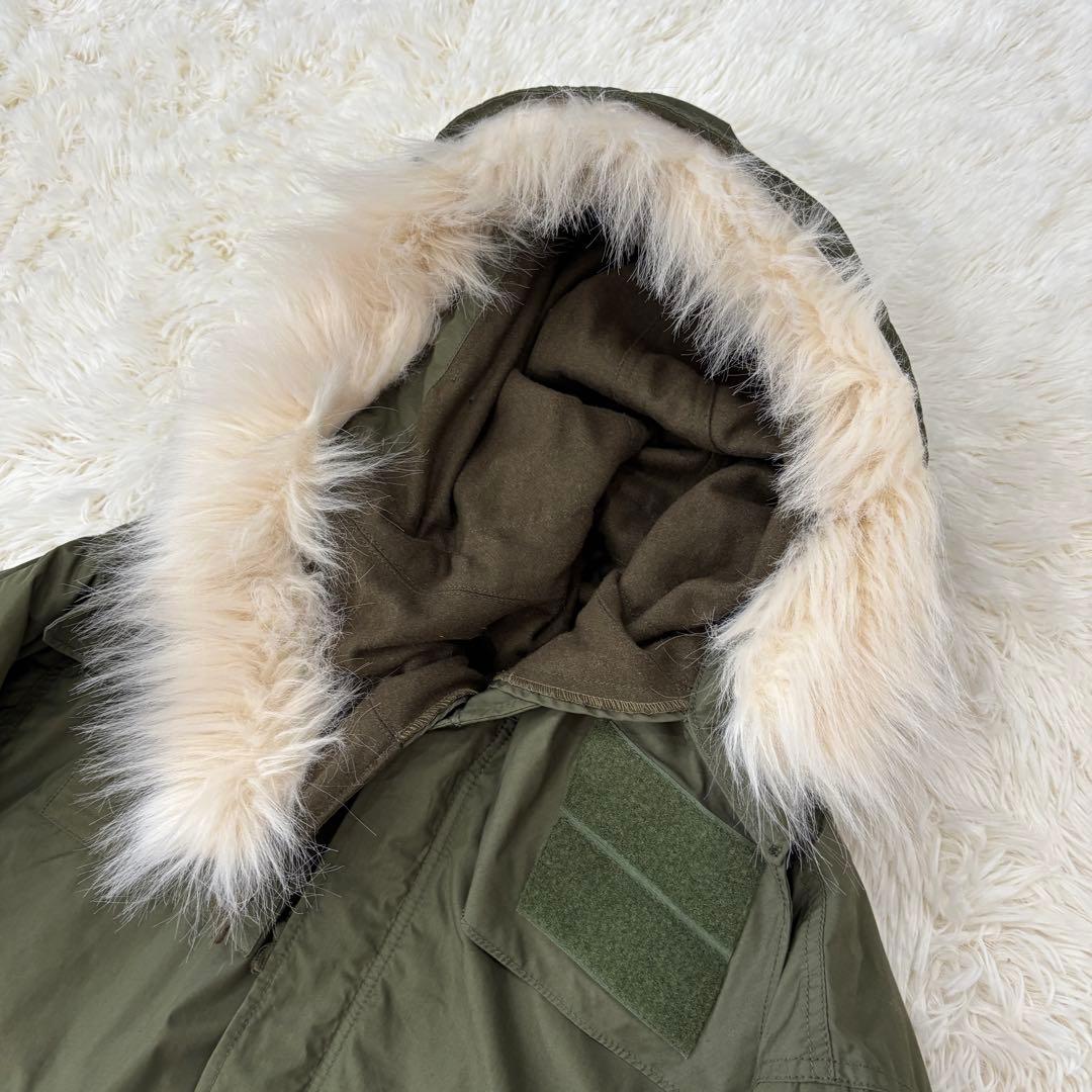 【極美品】ビームス 22AWモッズコート 裏地キルティング ファー取外可 L