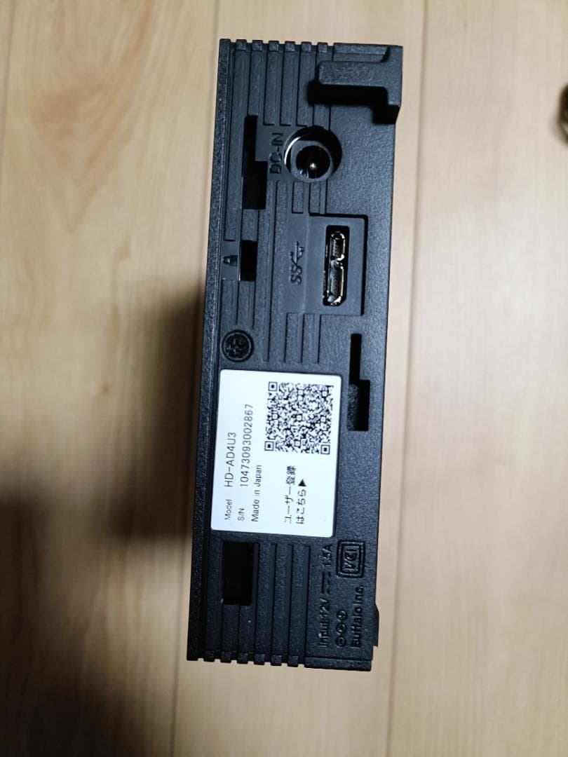 箱なしバッファロー 外付けハードディスク 4TB テレビ録画 HD-AD4U3