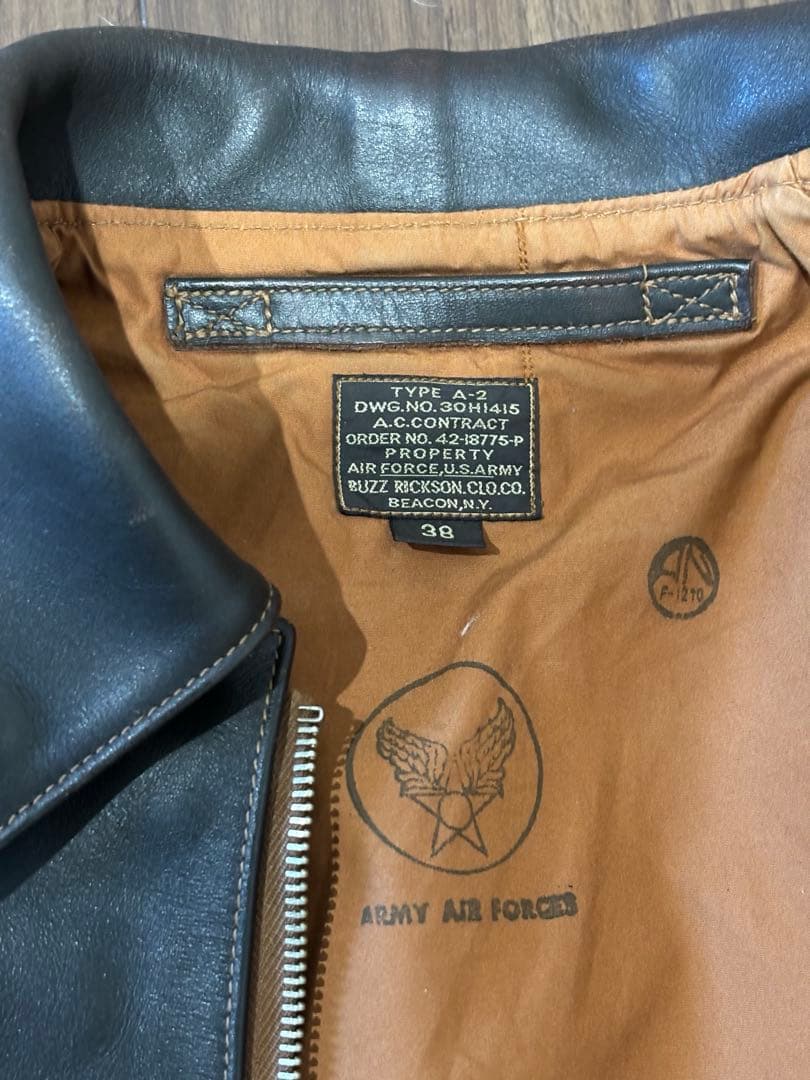 バズリクソンズ Buzz Rickson's A-2 フライトジャケット38！