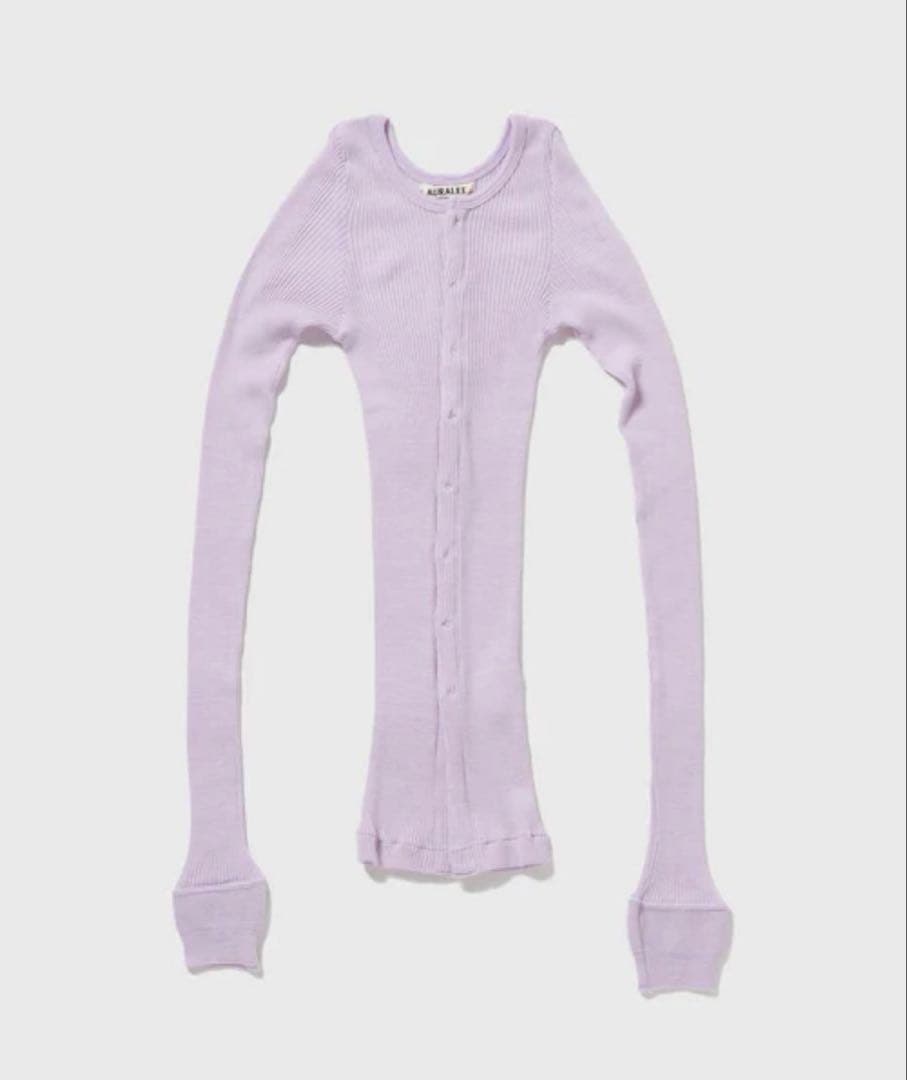 トップス AURALEE WOOL SOFT RIB CARDIGAN