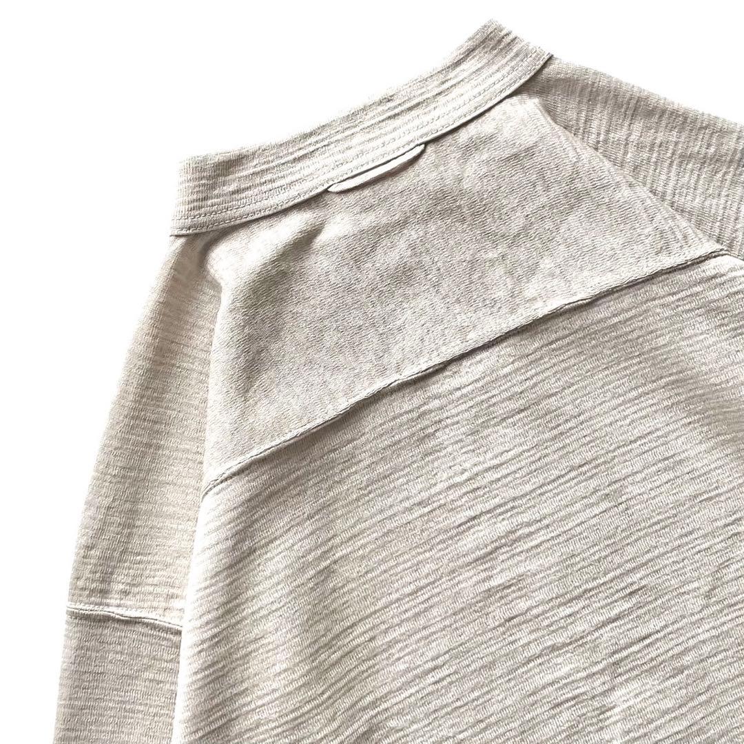 【極美品】45R/でこぼこギマニットソーの908カーディガン/ベージュ