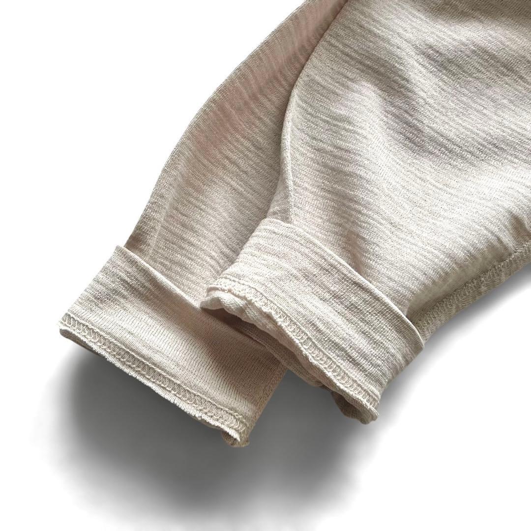 【極美品】45R/でこぼこギマニットソーの908カーディガン/ベージュ