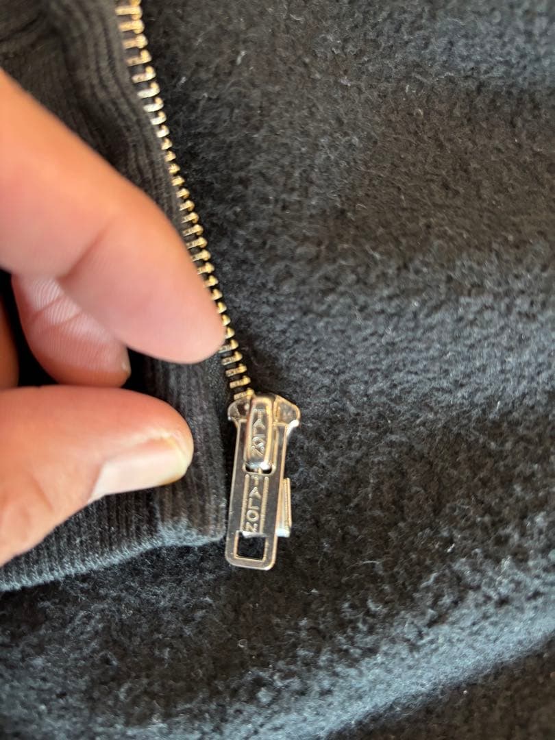 デ*ク様 ウエアハウス 487 リバースウィーブ ジップアップパーカー ブラック