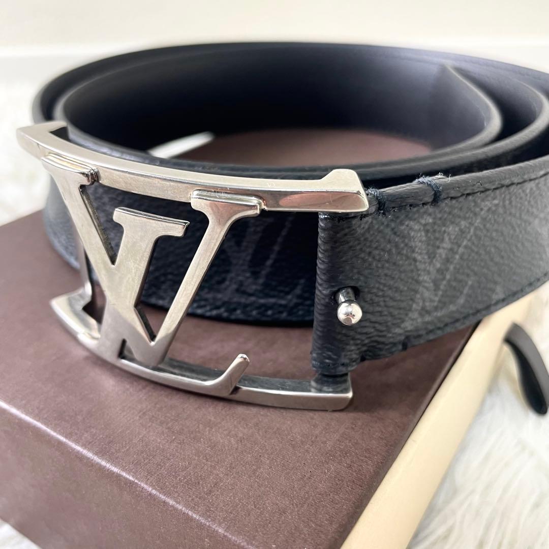 ルイヴィトン　モノグラムエクリプス　ベルト　メンズ　LV金具　シルバー