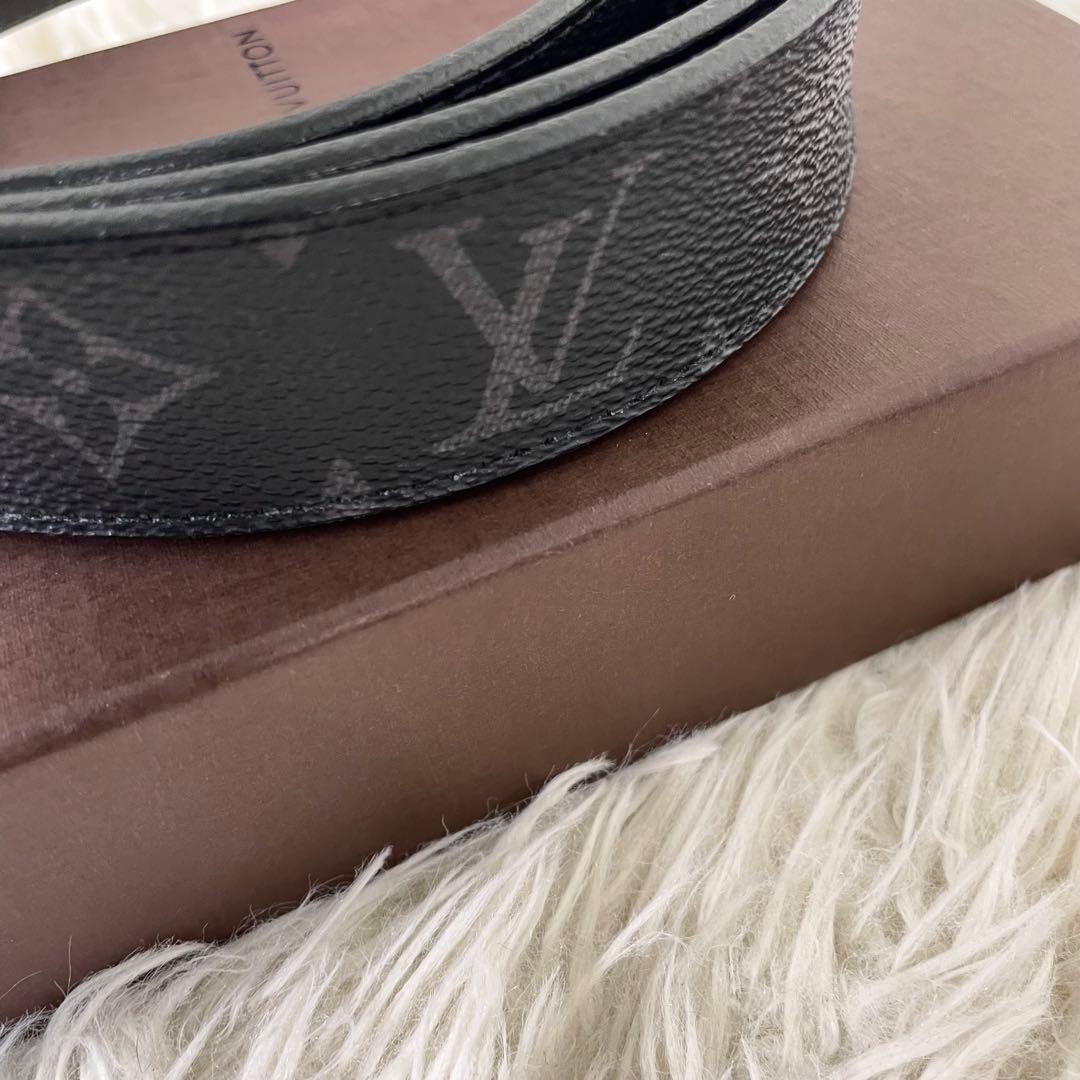 ルイヴィトン　モノグラムエクリプス　ベルト　メンズ　LV金具　シルバー