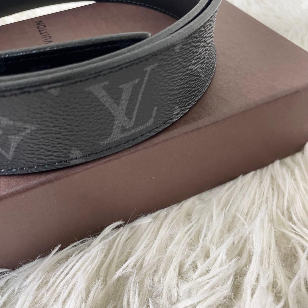 ルイヴィトン　モノグラムエクリプス　ベルト　メンズ　LV金具　シルバー