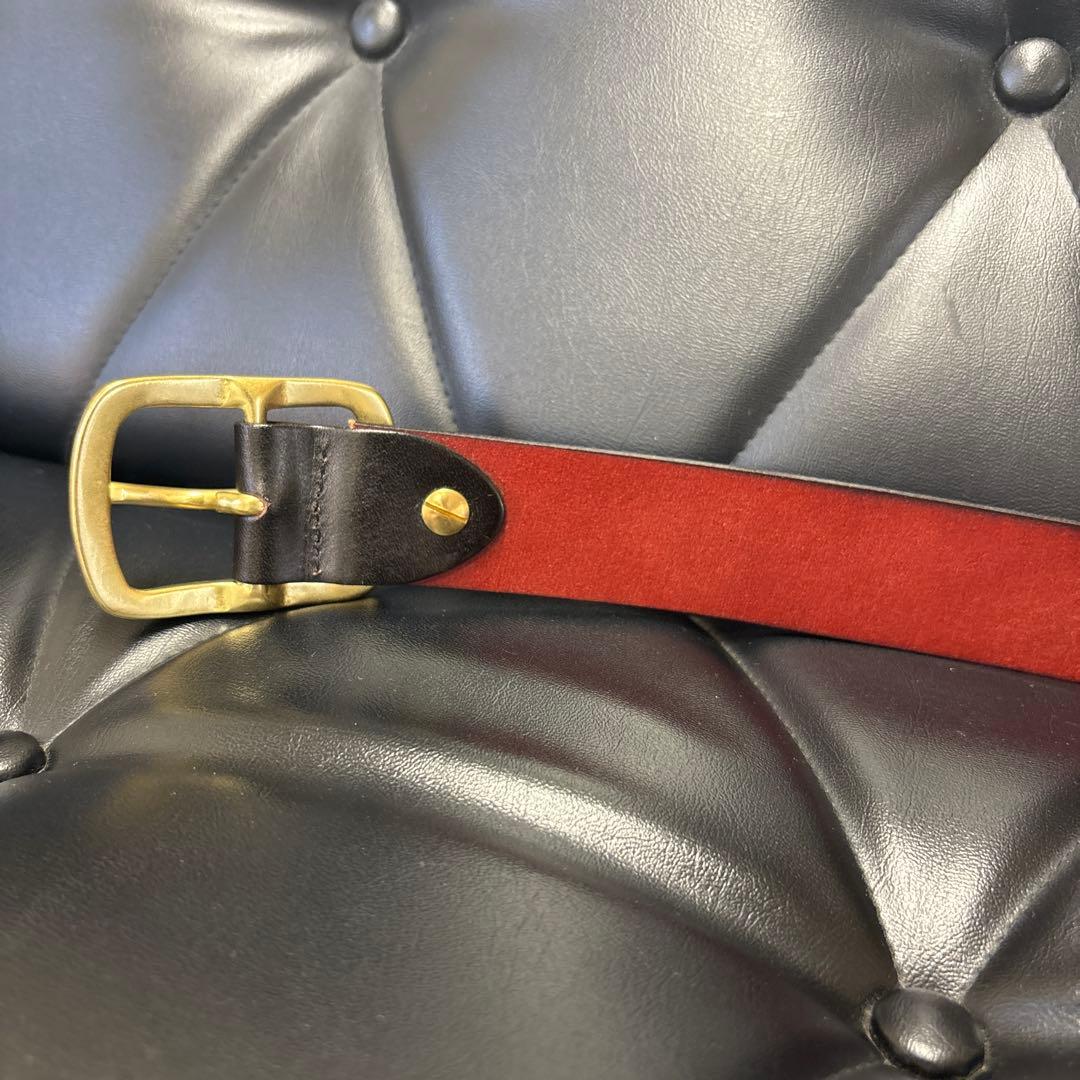 【美品】CHALLENGER ベルト 黒×赤