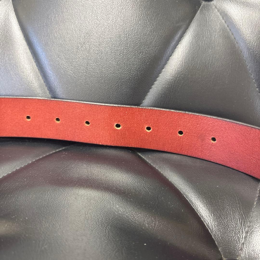【美品】CHALLENGER ベルト 黒×赤