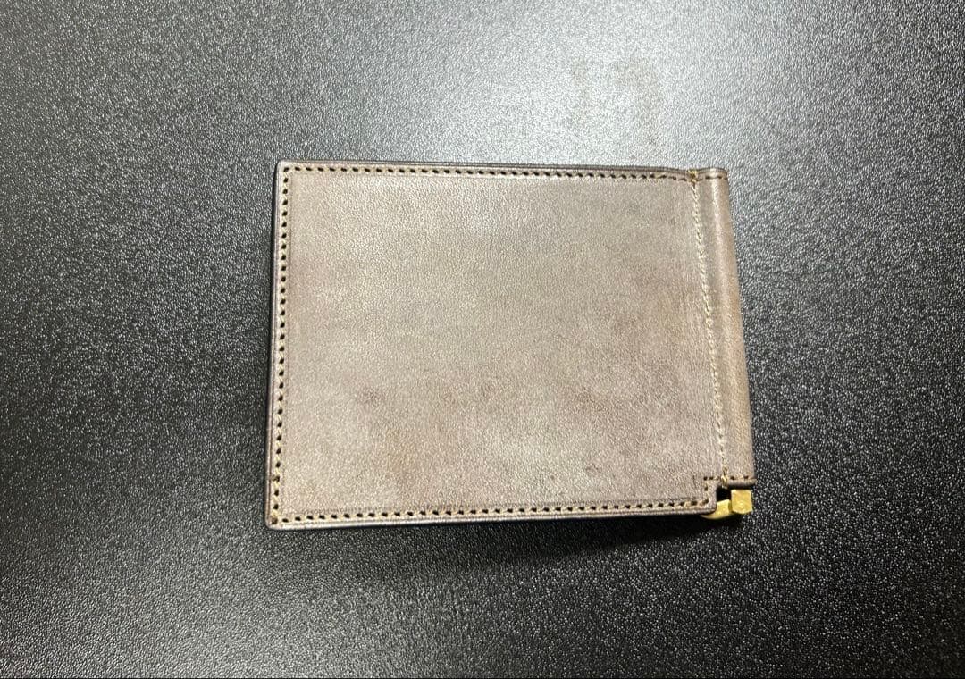 CHEIR(ケイル) マネークリップ　国産牛革ロロマ　グレージュ