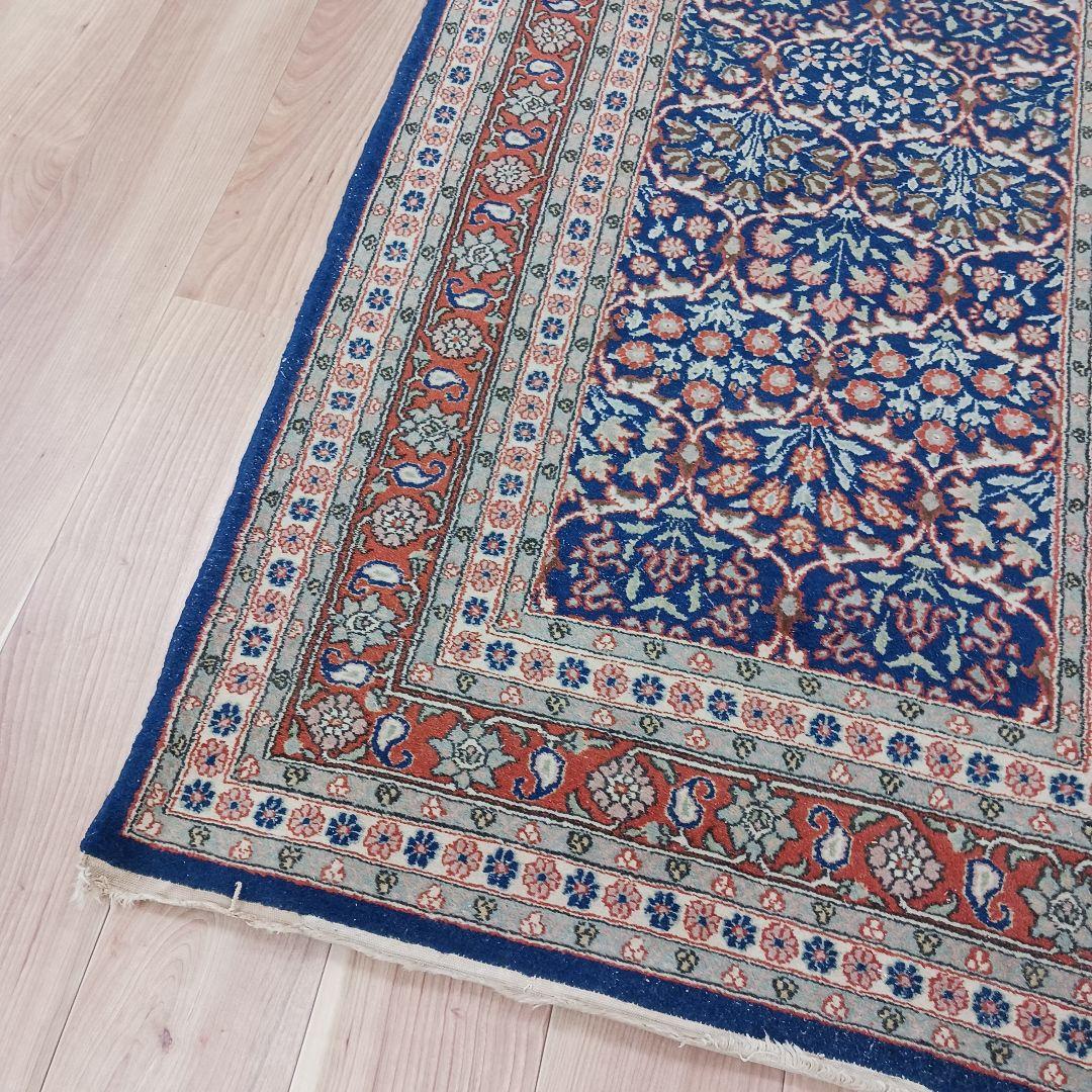 Y2742 トルコ絨毯 ヘレケ ウール×コットン 手織り 154×91㎝