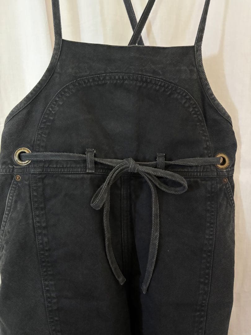 KAPITALオーバーオールデニムレディース黒XS