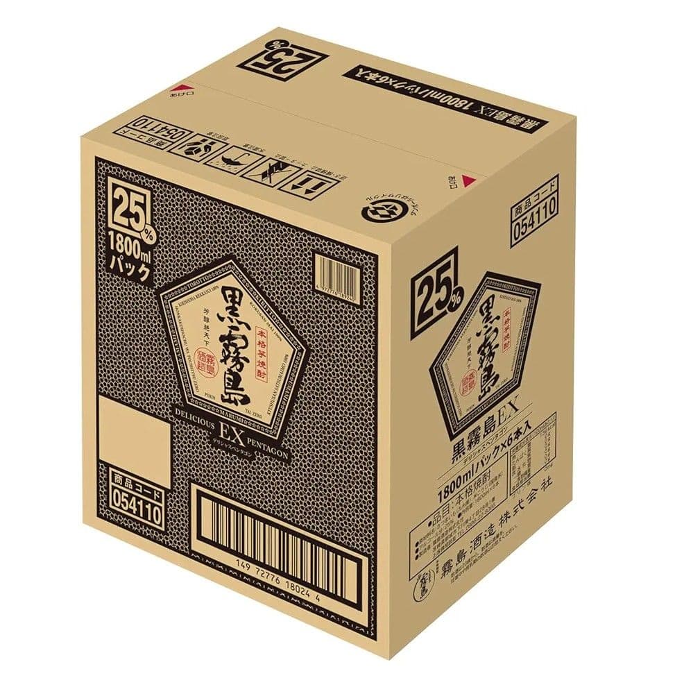 黒霧島ex 1800mlパック ２ケース 12本セット