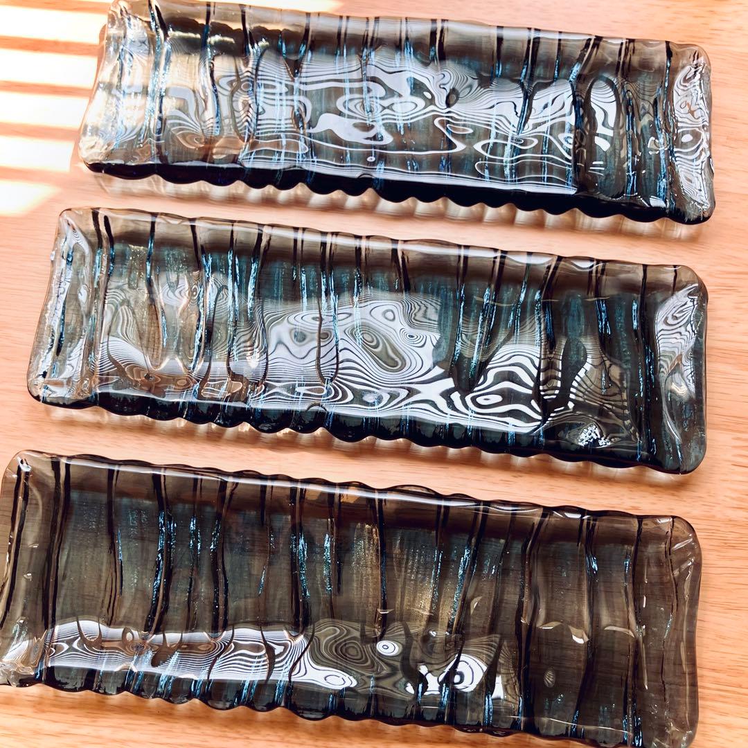 ★sghr■ウェーブ■長方形プレート30cm■3枚セット■