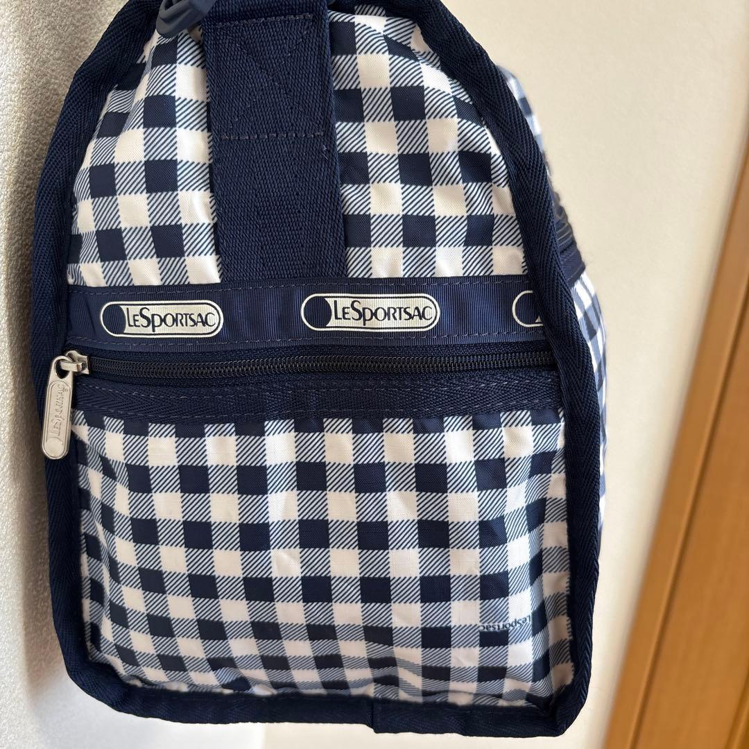 LESPORTSAC レスポートサック　ボストンバッグ　チェック柄　紺色