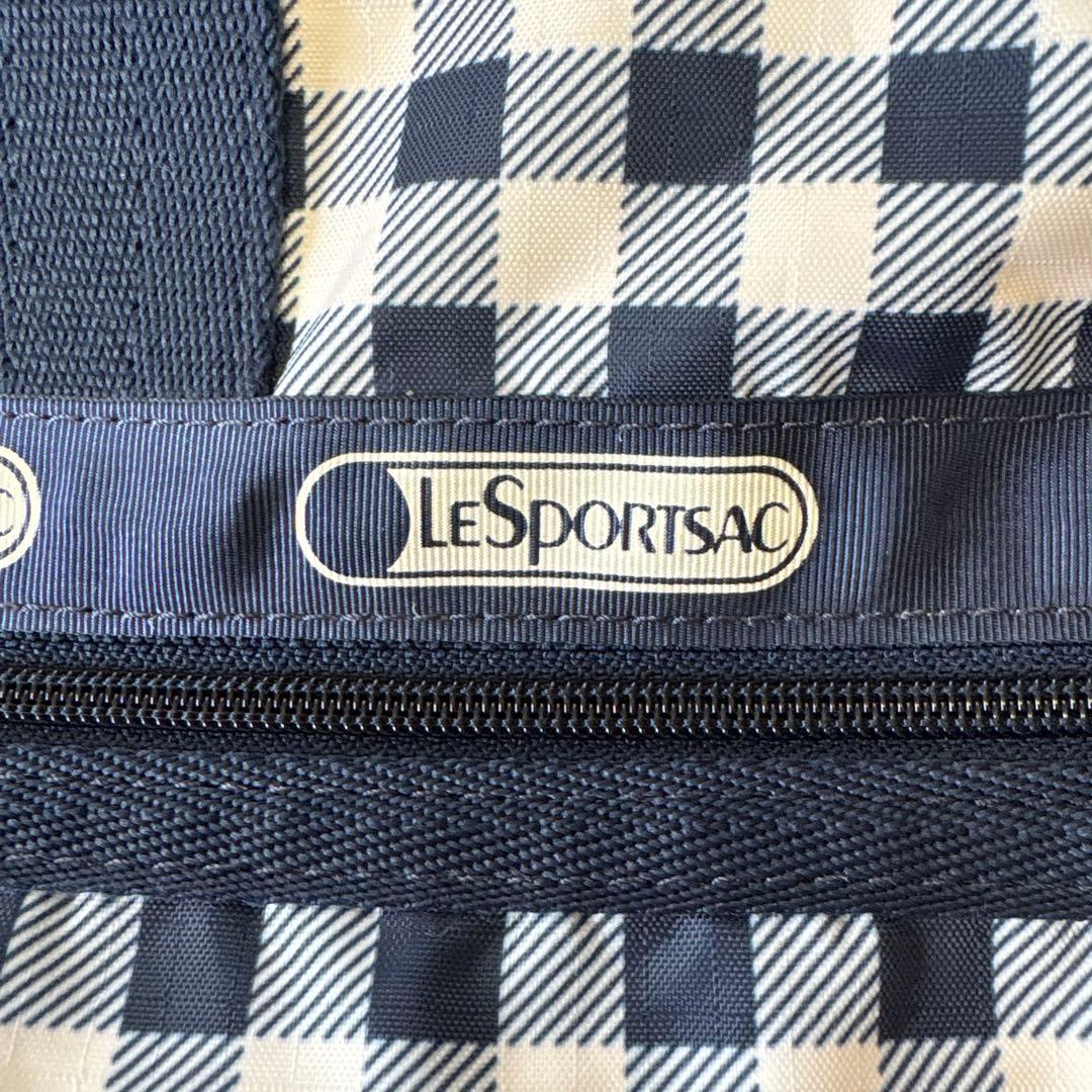 LESPORTSAC レスポートサック　ボストンバッグ　チェック柄　紺色