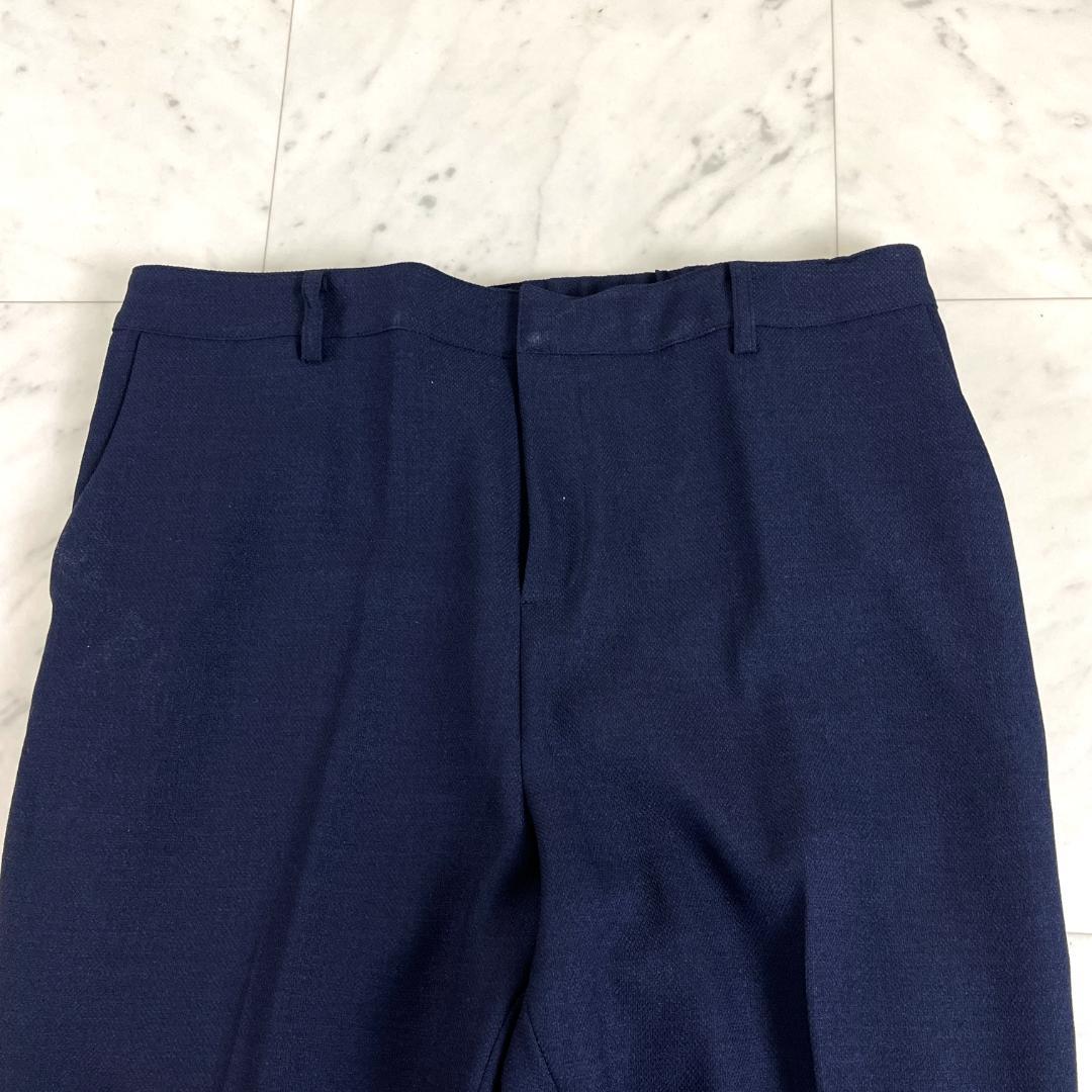 大きいサイズ 17号 ノーカラー パンツスーツ 4L ラズベリーベレット 紺色