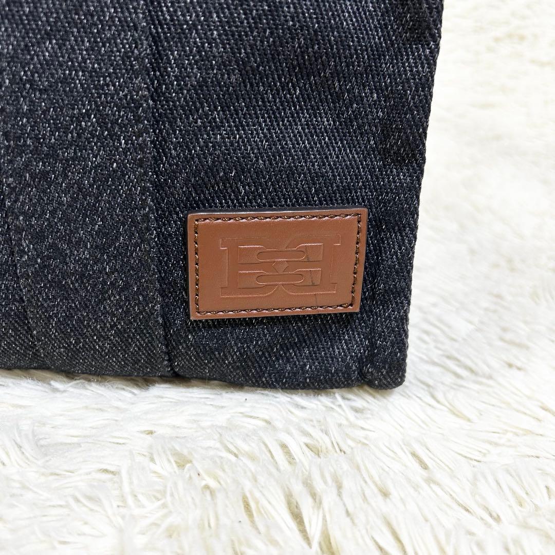 【未使用級】 BALLY トートバッグ キャンバス ネイビー インディゴ