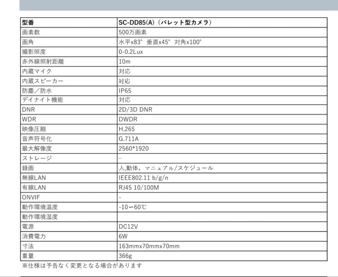 SecuSTATION ワイヤレス防犯カメラシステム SC-DR85