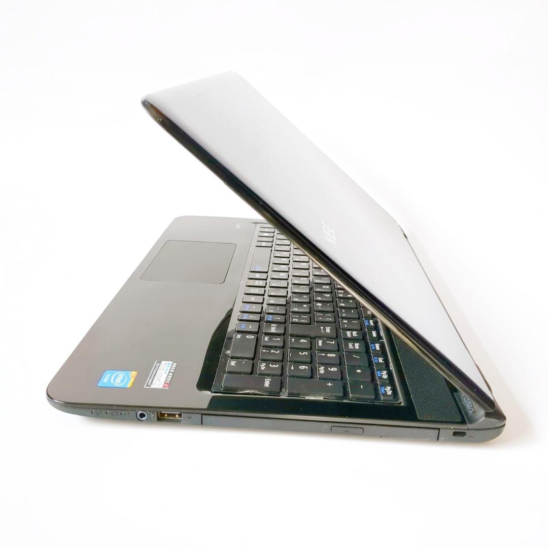 【美品】新品SSD快速⭐カメラ付⭐メモリ8GBで快適♪すぐ使える黒ノートパソコン