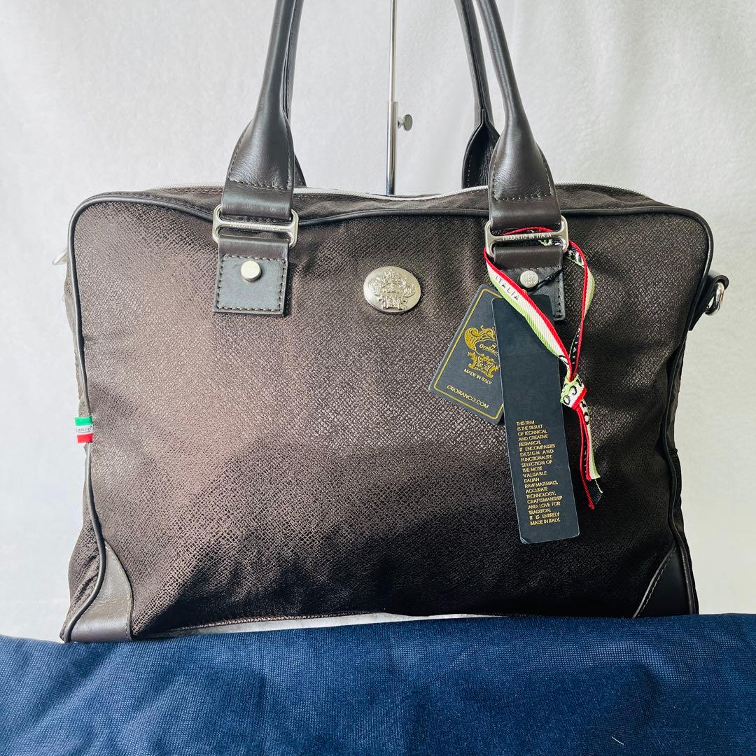 オロビアンコ 2way トートバッグ ショルダーバッグ 茶色 本革 タグ付き