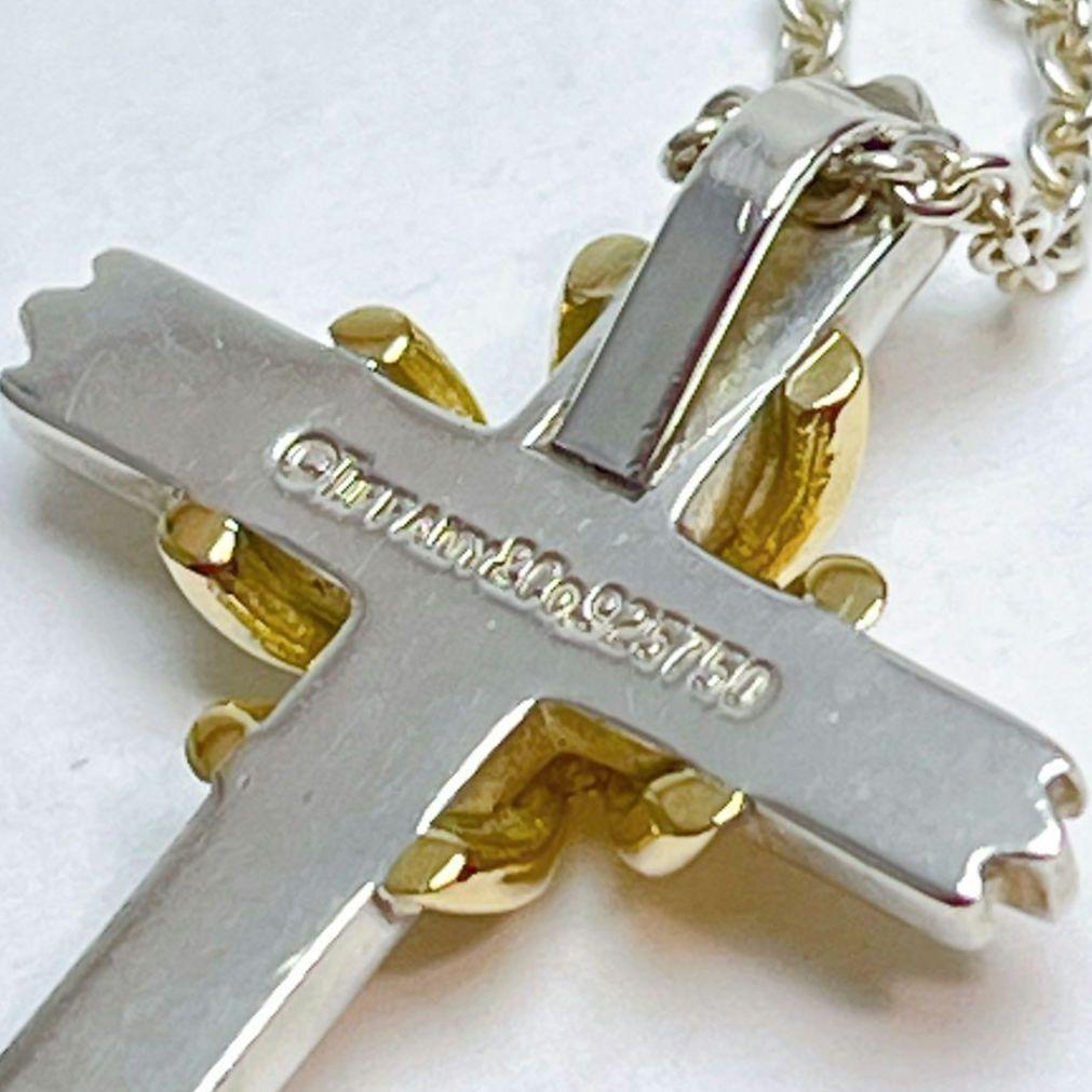 ティファニー　シグネチャー　クロス　コンビ　ネックレス　925 750