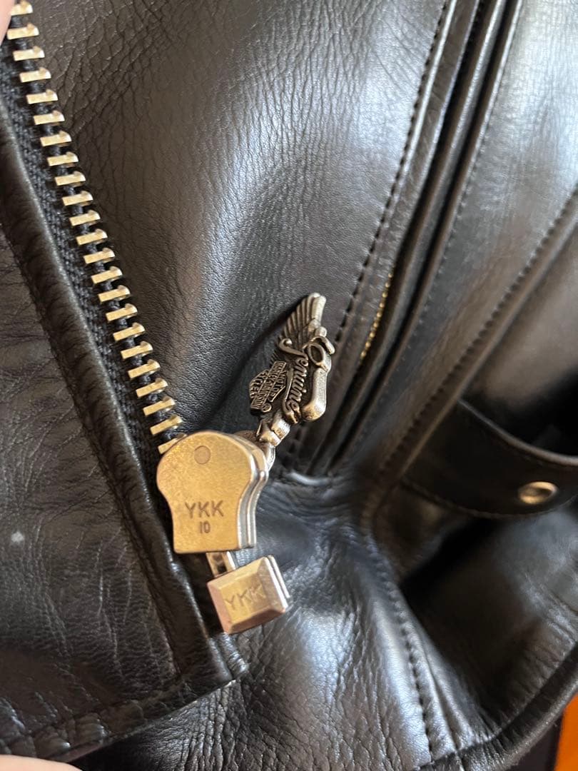 ハーレーダビッドソン 本革 ライダースLサイズ 90s HDC YKK10