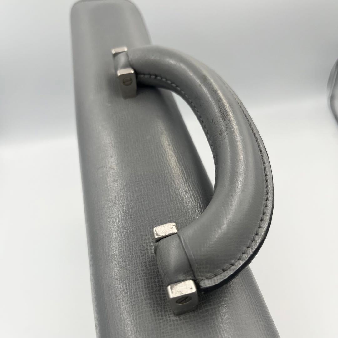 【希少カラー】Valextra ブリーフケース　ビジネスバッグ　2室　グレー