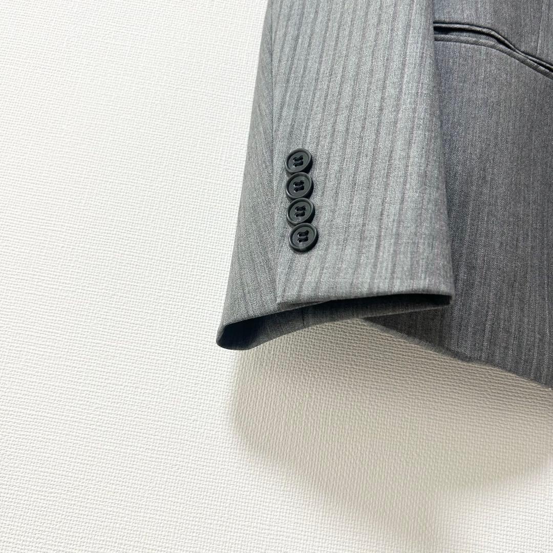 23区 パンツスーツ　セットアップ　グレー　ストライプ　46 44