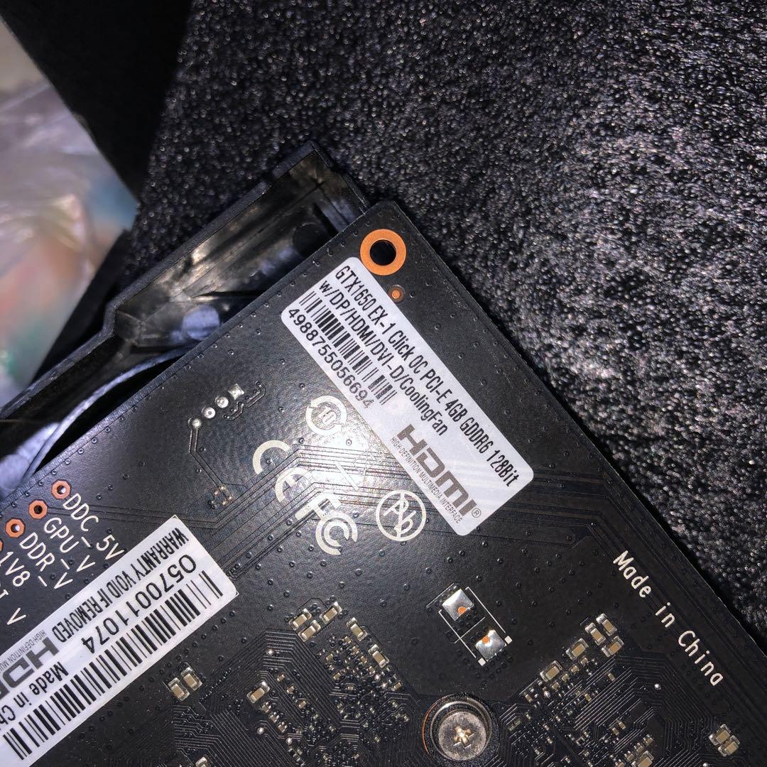 玄人志向 GF-GTX1650D6-E4GB/DF3 GDDR6 動作確認済み