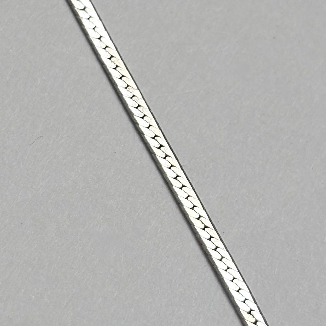 ITALY製 925 ヴィンテージ 編み込み ヘリンボーンチェーン ブレスレット